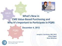 What’s New in CMS Value-Based Purchasing and