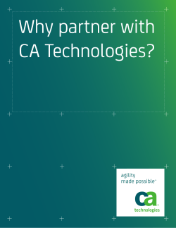 Why partner with CA Technologies?