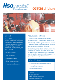 Key Facts About Coates offshore