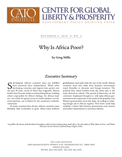 S Why Is Africa Poor? Executive Summary by Greg Mills