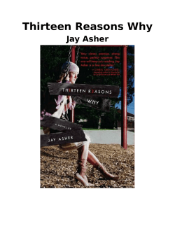 Thirteen Reasons Why Jay Asher