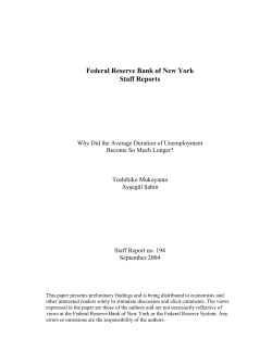 Federal Reserve Bank of New York Staff Reports