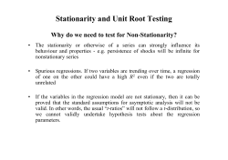 Stationarity and Unit Root Testing