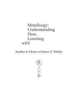 Metallurgy: Understanding How, Learning