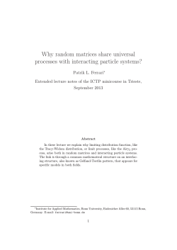 Why random matrices share universal processes with interacting particle systems?