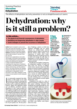 Dehydration: why is it still a problem? 3 1
