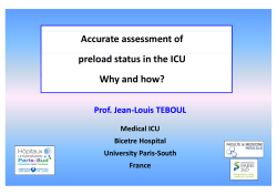 Accurate assessment of   preload status in the ICU h d h