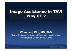 Image Assistance in TAVI Why CT ? Won-Jang Kim, MD, PhD