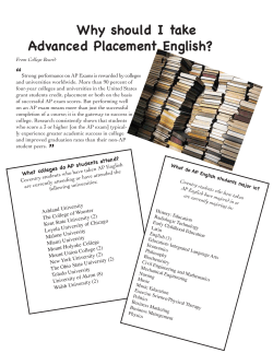 Why should I take Advanced Placement English? “