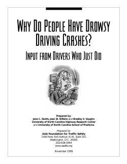 Why Do People Have Drowsy Driving Crashes?