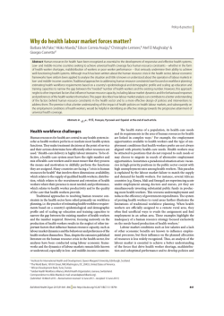 Why do health labour market forces matter?