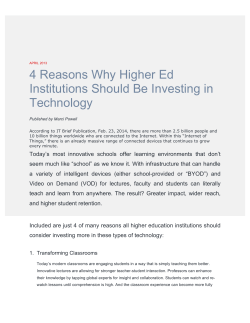 4 Reasons Why Higher Ed Institutions Should Be Investing in Technology