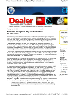 Emotional Intelligence: Why it matters in sales Page 1 of 3