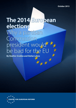The 2014 European elections Why a partisan Commission