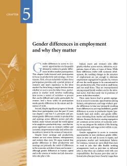 5 G Gender differences in employment and why they matter