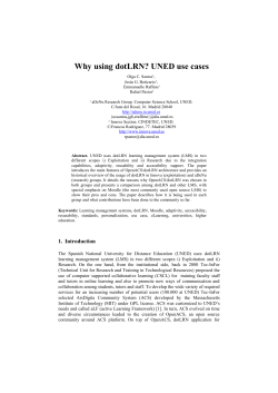 Why using dotLRN? UNED use cases