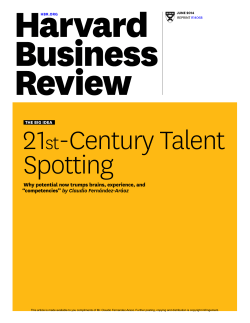 21 -Century Talent Spotting st