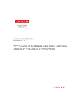 Why Oracle ZFS Storage Appliance Optimizes Storage in Virtualized Environments