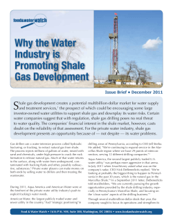S Why the Water Industry is Promoting Shale