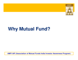 Why Mutual Fund?