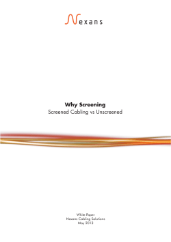 Why Screening Screened Cabling vs Unscreened White Paper Nexans Cabling Solutions