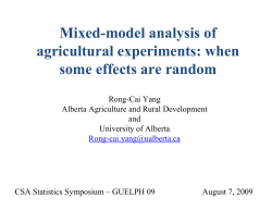 Mixed-model analysis of agricultural experiments: when some effects are random