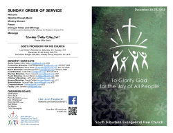 Worship Fully: Why Not? Sunday Order of Service