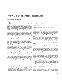 Why Do Food Prices Increase?