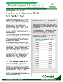 Employment Practices Suits Are on the Rise  Considerations When Purchasing EPL