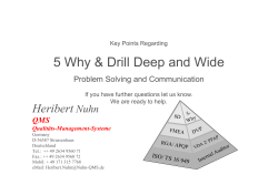 5 Why &amp; Drill Deep and Wide Heribert Nuhn QMS