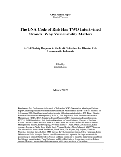 The DNA Code of Risk Has TWO Intertwined  March 2009