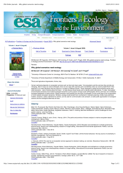 18/03/2013 18:01 ESA Online Journals - Why global scenarios need ecology &lt;