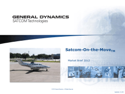 Satcom-On-the-Move  TM Market Brief 2012