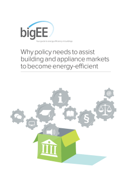 Why policy needs to assist building and appliance markets to become energy-efficient