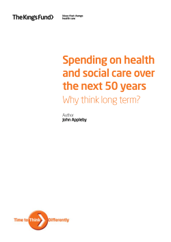 Spending on health and social care over the next 50 years
