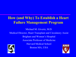 How (and Why) To Establish a Heart Failure Management Program