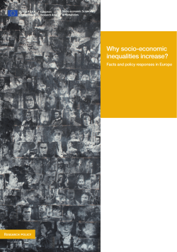 Why socio-economic inequalities increase? Facts and policy responses in Europe Research policy