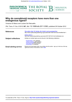 Why do cannabinoid receptors have more than one endogenous ligand? References