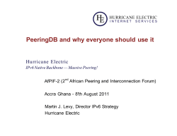 PeeringDB and why everyone should use it Hurricane Electric