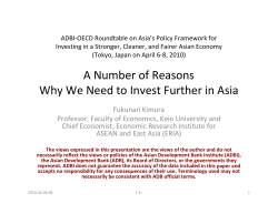 ADBI‐OECD Roundtable on Asia’s Policy Framework for Investing in a Stronger, Cleaner, and Fairer Asian Economy