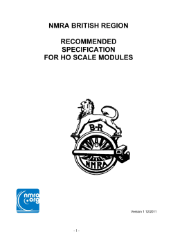 NMRA BRITISH REGION RECOMMENDED SPECIFICATION FOR HO SCALE MODULES