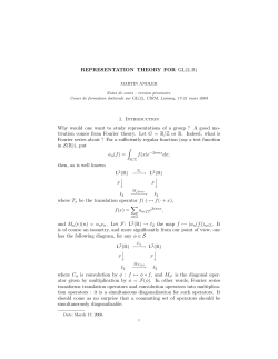 REPRESENTATION THEORY FOR GL(2, R)