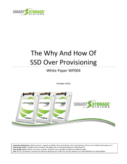 The Why And How Of SSD Over Provisioning  White Paper WP004