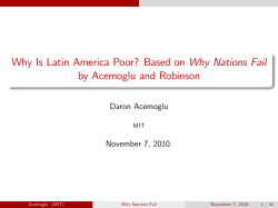 Why Is Latin America Poor? Based on Why Nations Fail