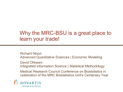 Why the MRC-BSU is a great place to learn your trade!
