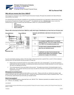 IRS Tax Record FAQ Why did you receive this Form 1099-R?