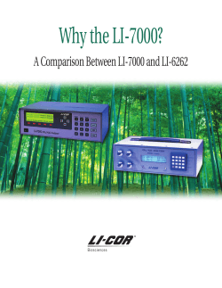 Why the LI-7000? A Comparison Between LI-7000 and LI-6262