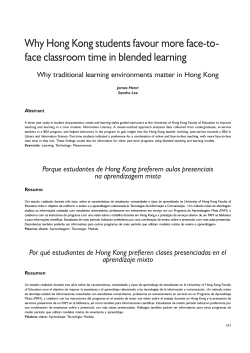 Why Hong Kong students favour more face-to- Abstract