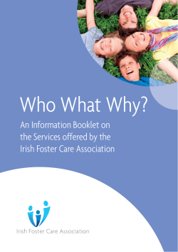 Who What Why? An Information Booklet on the Services offered by the