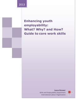 Enhancing youth employability: What? Why? and How?